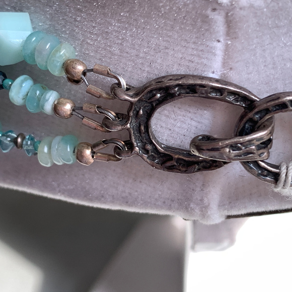 '50s look Amazonite & Swarovski Necklace + - Picture 3 of 6